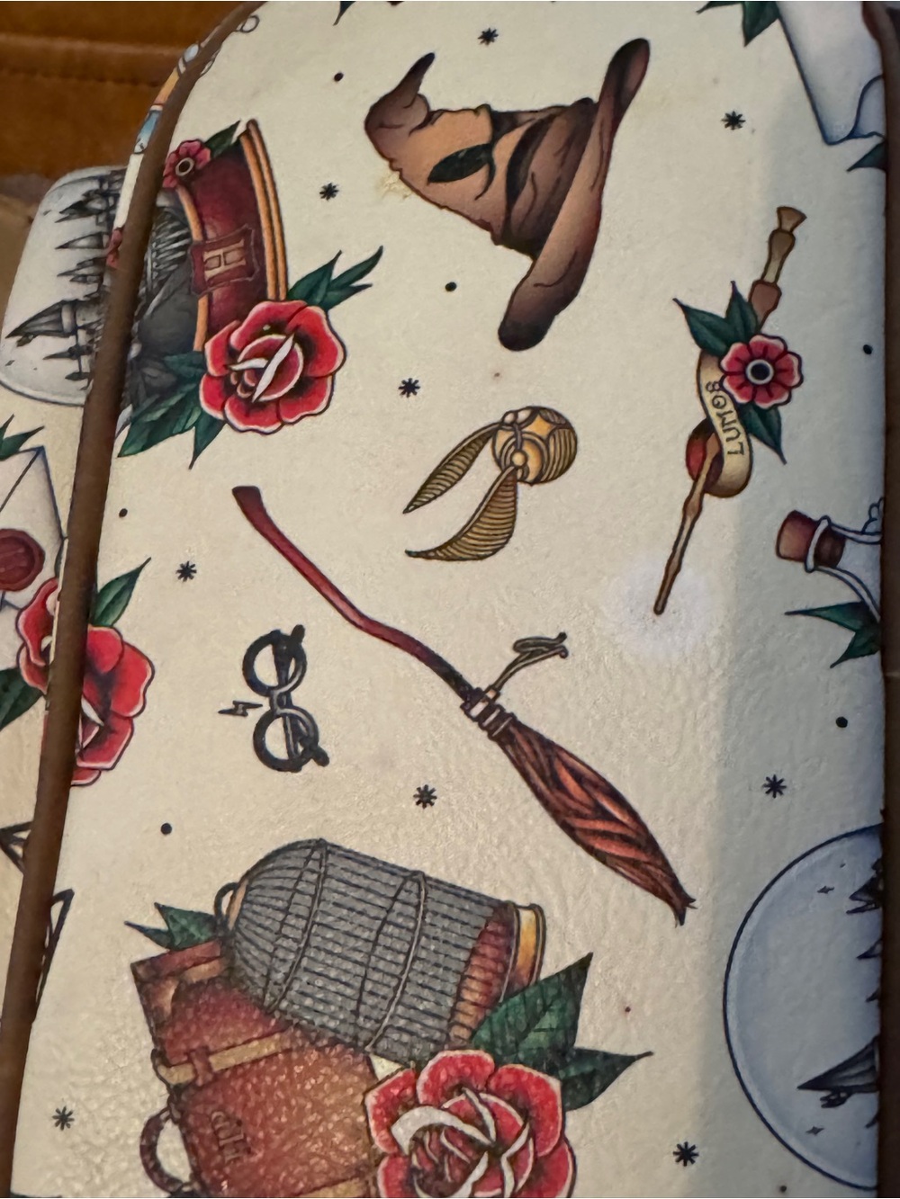 Loungefly Cream Floral Harry Potter Mini Backpack - Picture 5 of 5